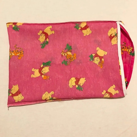 Vtg 2 Winnie The Pooh Pillow Cases Hand Puppets Pink 22.5 x 14.5 - Picture 14 of 16